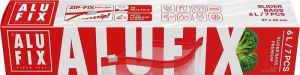 Sáčky "Zip Fix", se zavíráním, 6 l, 7 ks, ALUFIX