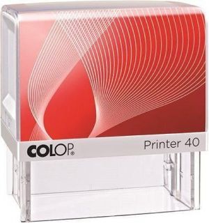 Razítko, COLOP "Printer IQ 40", bílé razítko - černý polštářek