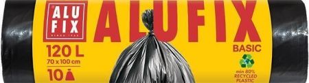 Pytle na odpadky "Economy", černá, 120 l, 10 ks, ALUFIX XMS12010ECONNEW
