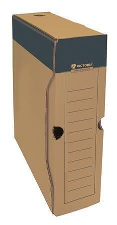 Archivační krabice, přírodní, karton, A4, 80 mm, VICTORIA