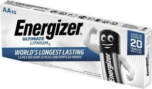 Baterie "Ultimate Lithium", AA, 10 ks, lithiová, ENERGIZER 7638900343526