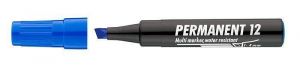 Permanentní popisovač "Permanent 12", modrá, 1-4mm, klínový hrot, ICO