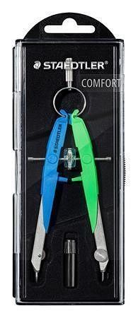 Kružítko "Mars Comfort Neon", 2-dílná sada, vysoká přesnost, modrá-zelená, STAEDTLER