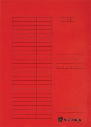 Desky s chlopněmi, červené, karton, A4, VICTORIA