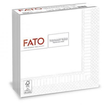 Ubrousky "Smart Table", bílá, 1/4 skládání, 33x33 cm, FATO