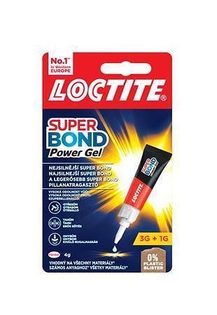 Vteřinové lepidlo "Loctite Super Bond Power Gel", gel, 4 g, HENKEL