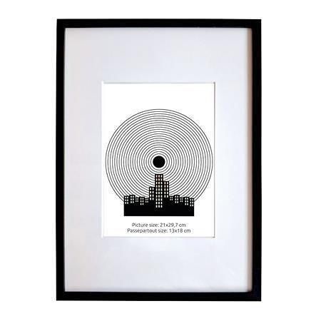 Rámeček "Fotoplus", černá, 21 x 29,7 cm, hliník