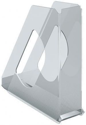 Stojan na časopisy "Europost", čirá, 68 mm, plast, ESSELTE