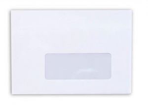 Obálka, LC6, samolepicí s klopou - přehybová, s okénkem vpravo, VICTORIA