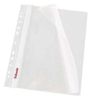 Desky s rychlovazačem a multiperforací, do pořadače, bílá, A4, PP, ESSELTE
