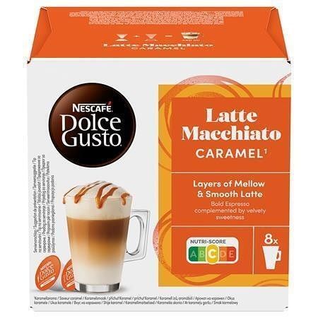 Kapsle do kávovaru, 16 ks, NESCAFÉ "Dolce Gusto Caramell Macchiato"