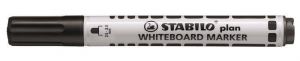 Popisovač na bílou tabuli "Plan", černá, 2,5-3,5mm, kuželový hrot, STABILO