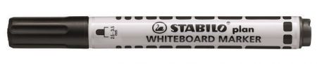 Popisovač na bílou tabuli "Plan", černá, 2,5-3,5mm, kuželový hrot, STABILO