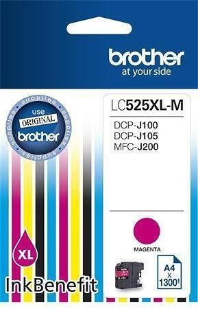 LC525XLM Inkjet cartridge for DCP-J100, J105 printers, BROTHER magenta, 1 200 pages