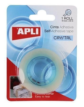 Lepicí páska, 19mm x 33m, APLI "Crystal"