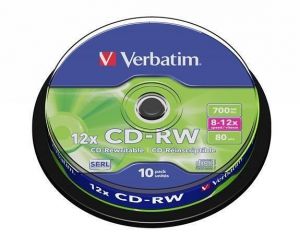 CD-RW 700MB, 8-10x, Verbatim, 10-cake