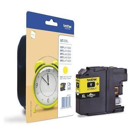 LC125Y Inkjekt cart. pro DCP-J4110DW, MFC-J4410DW tiskárny, BROTHER žlutá, 1 200 stránek