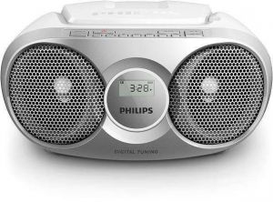 Rádio "AZ215", stříbrná, s CD přehrávačem, PHILIPS AZ215S/12