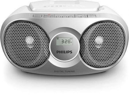 Rádio "AZ215", stříbrná, s CD přehrávačem, PHILIPS AZ215S/12