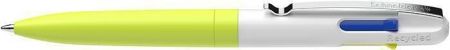 Kuličkové pero "Take 4 neon", žluto-bílá, 0,5 mm, stiskací mechanismus, 4-barevné, SCHNEID