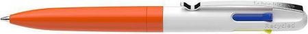 Kuličkové pero "Take 4 neon", oranžovo-bílá, 0,5 mm, stiskací mechanismus, 4-barevné, SCHN