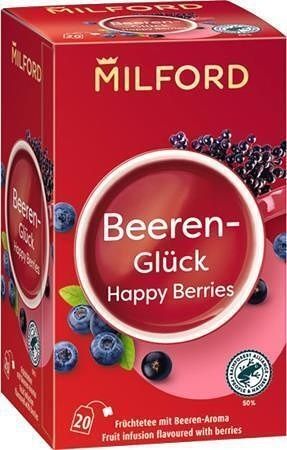 Ovocný čaj  "Happy berries", 20 x 2,5 g, MILFORD