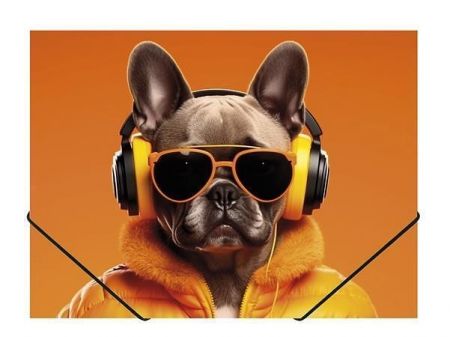 Desky s gumičkou "Cool dog", A4, 15 mm, PP, PANTA PLAST 0410-0064-60