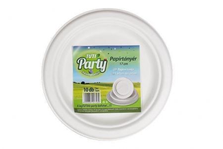 Papírový tácek "Tuti Party", kulatý, 17 cm, 10 ks, TUTI