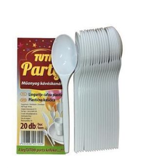 Kávová lžička "Tuti Party", bílá, 20 ks, TUTI