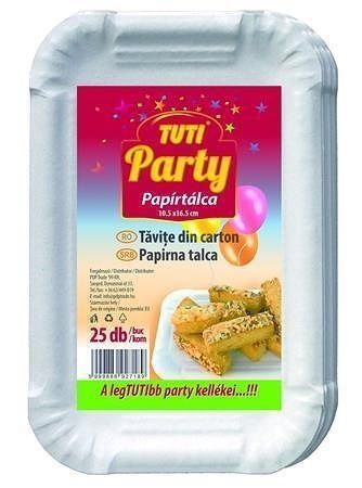 Papírový tácek "Tuti Party", 10,5 x 16,5 cm, 25 ks, TUTI