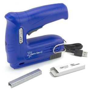 Takrovací pistole "T12-USB", modrá, bezdrátová, USB, RAPESCO 1634