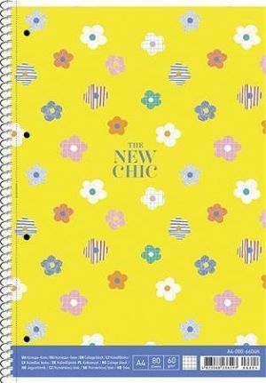 Spirálový sešit "College Block Bon Voyage", mix, čtverečkovaný, A4, 80 listů, SHKOLYARYK A