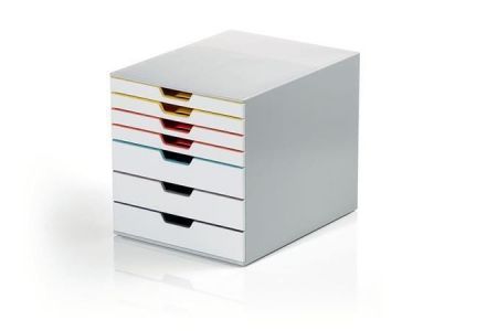 Zásuvkový box "VARICOLOR MIX 7", barevná, plastový, 7 zásuvek, DURABLE 762727