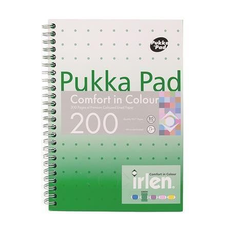 Spirálový sešit "Irlen Jotta Green", A5, linkovaný, 100 listů, PUKKA PAD IRLJOTA5(GREEN)