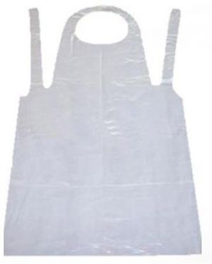 Jednorázová zástěra, bílá, 80 x 125 cm