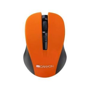 Myš "MW-1", oranžová, bezdrátová, optická, USB, CANYON CNE-CMSW1O