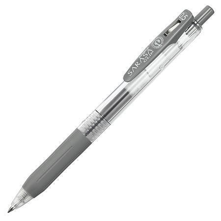 Gelové pero "Sarasa Clip", šedá, 0,33 mm, stiskací mechanismus, ZEBRA 35131