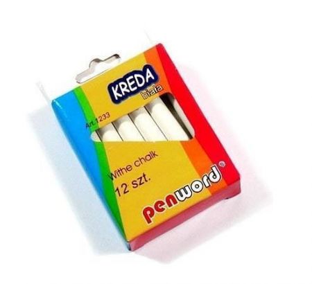 Křídy na tabuli, kulaté, SAKOTA, bílé