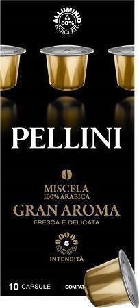 Kávové kapsle "Gran Aroma", kompatibilní s Nespresso, 10 ks, PELLINI 329070191