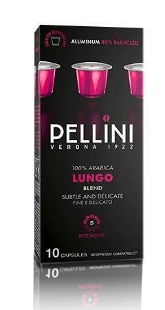 Kávové kapsle "Lungo", kompatibilní s Nespresso, 10 ks, PELLINI 329910191