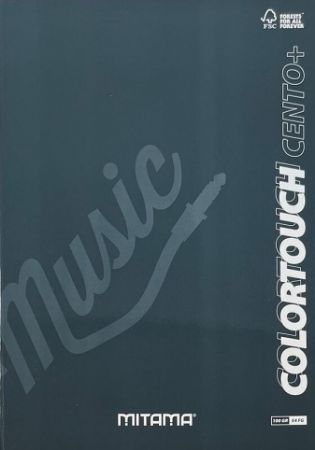 Sešit "Color Touch", A4+, linkovaný s okraji, 52+2 listů, černá, MITAMA 62176-90145