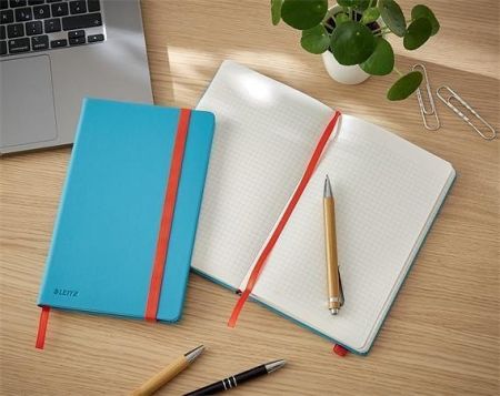 Poznámkový sešit "Cosy Soft Touch", matně modrá, čtverečkovaný, A5, 80 listů, tvrdé desky,