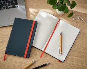 Poznámkový sešit "Cosy Soft Touch", matně šedá, linkovaný, A5, 80 listů, tvrdé desky, LEIT