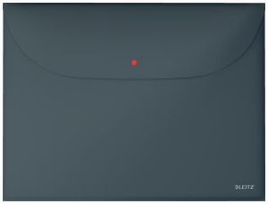 Desky na dokumenty "Cosy", matně šedá, A4, PP, s drukem, 2 kapsy, LEITZ