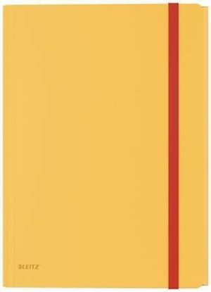 Spisové desky "Cosy", matně žlutá, A4, PP, s gumičkou, LEITZ