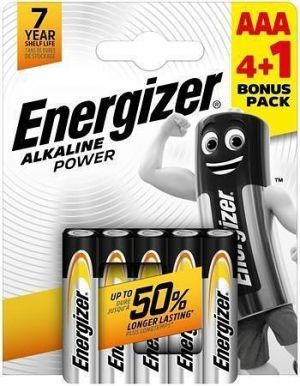 Baterie "Alkaline Power", AAA, 4+1 ks, ENERGIZER EPAAAB4+1