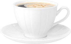 Šálek s podšálkem "Oslo", bílá, 25 cl, sada 6 ks, ROTBERG 1209OSL002