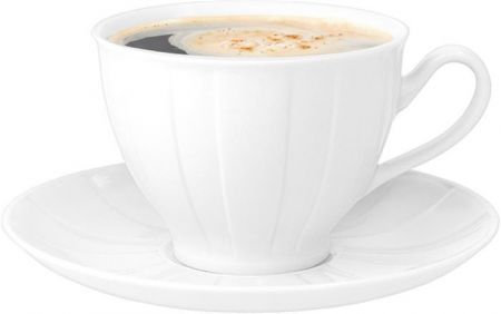 Šálek s podšálkem "Oslo", bílá, 25 cl, sada 6 ks, ROTBERG 1209OSL002