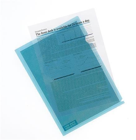 Bezpečnostní "L", modrá, A4, PLUS 89892