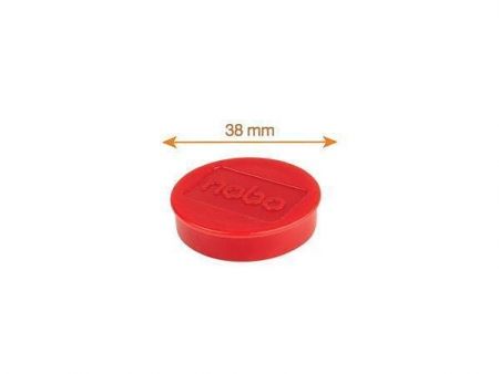 Magnety, červená, 38 mm, 4 ks NOBO 1901452